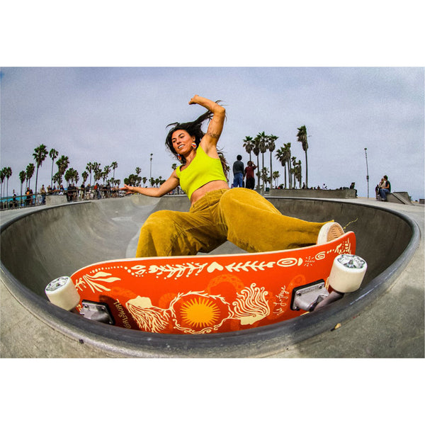 31" GrlSwirl Sunflower - Deck Only - Carver Skateboards UK