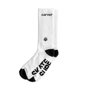 Carver Logo Socks - White