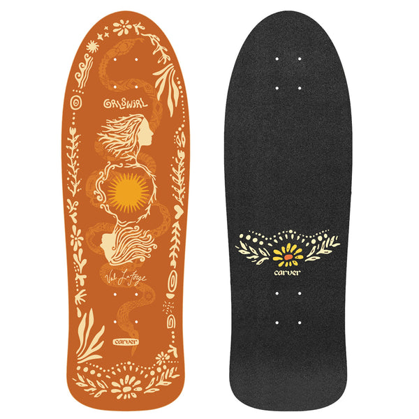 31" GrlSwirl Sunflower - Deck Only - Carver Skateboards UK