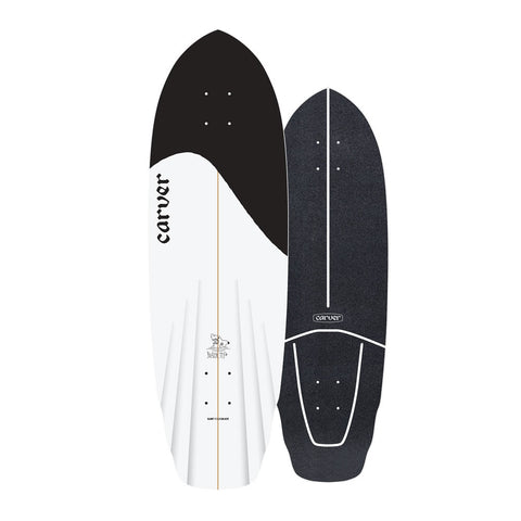 32.5" Black Tip - Deck Only - Carver Skateboards UK